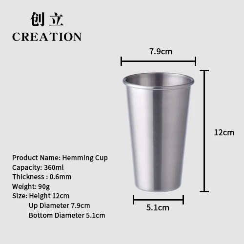 Factory Direct Custom 400ml Grade Stainless Steel Cup Keg Souvenir Copper Beer Mug with Lid