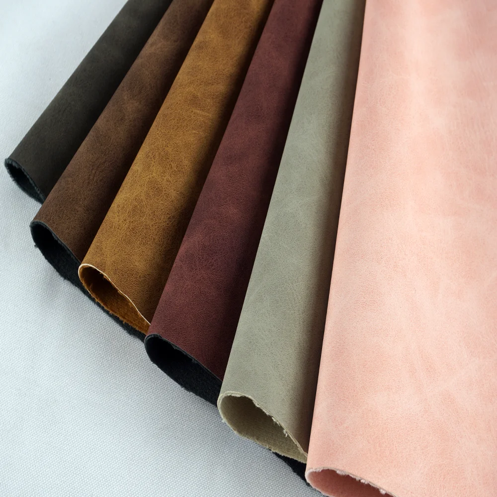 Customization Water Based Nubuck suede PU Synthetic Leather Material for shoes bag