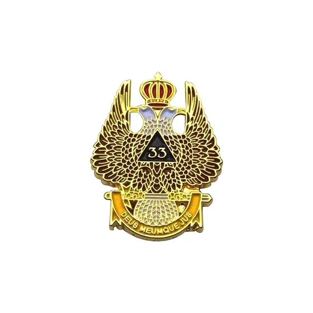 Custom Mason Knight Templar America Masonic Zinc Alloy  3d Lapel Pins Brooch Gifts Badges