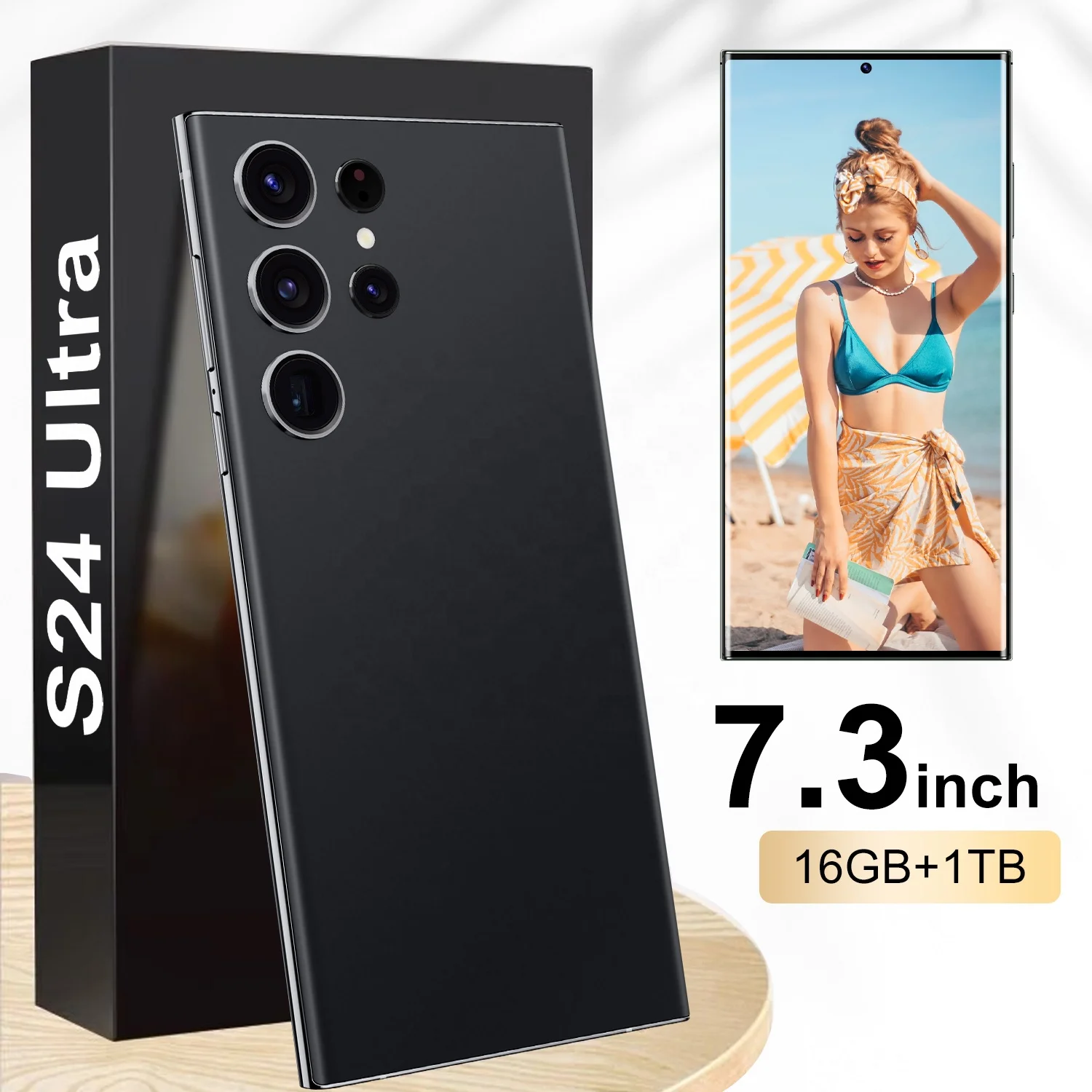 Wholesale S24 Ultra 7.3 Inch display Unlocked Mobile Phones Dual SIM 16GB+1TB All Languages Android 5G SmartPhones