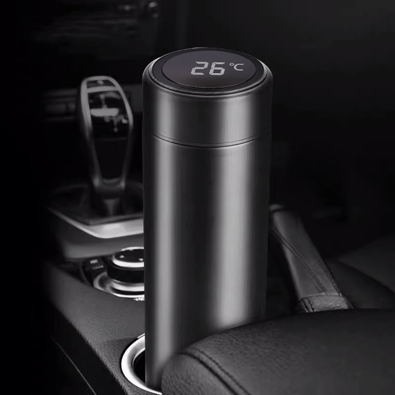 Оптовая продажа термоизоляционная чашка с логотипом под заказ металлическая многоразовая умная кружка электрическая бутылка