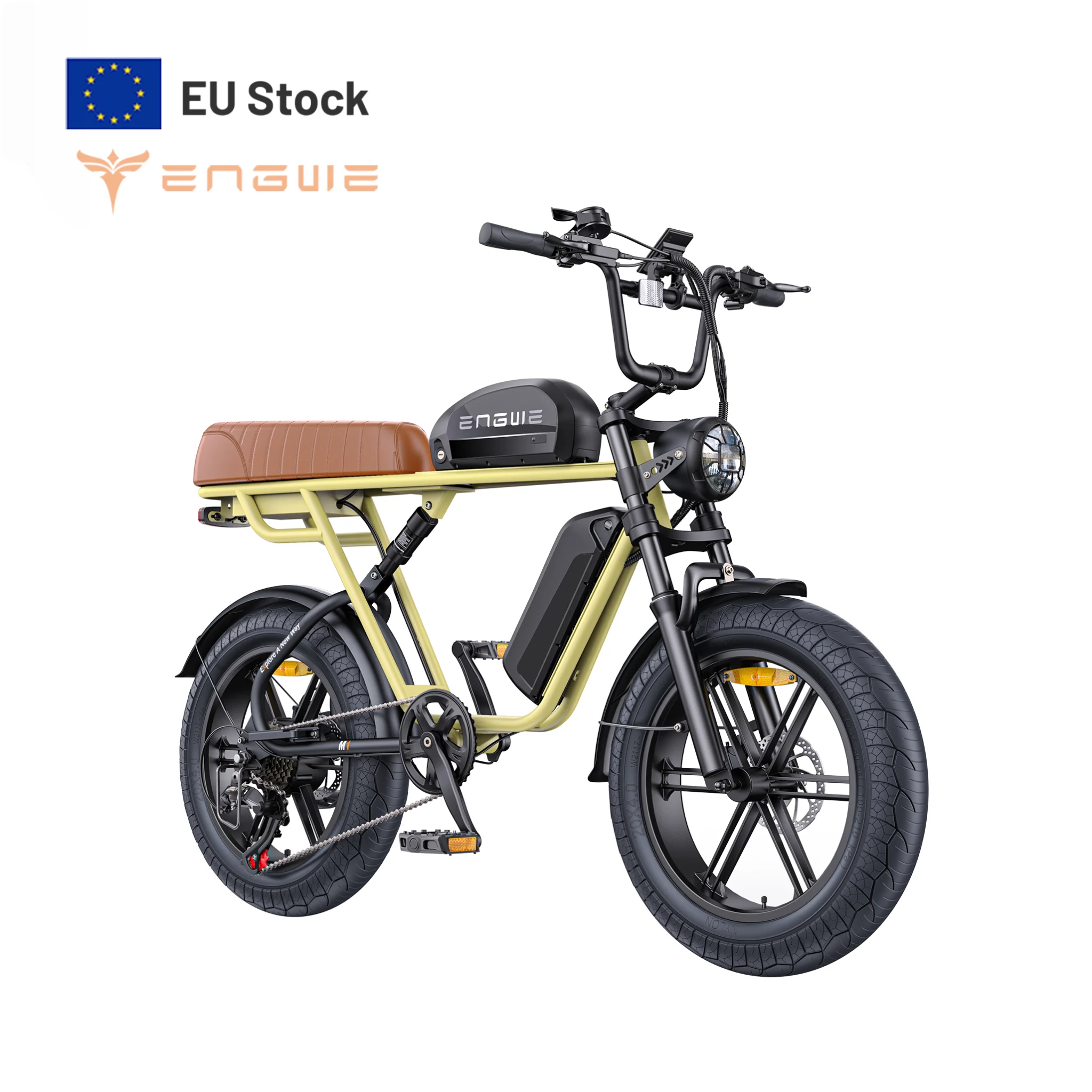 EU USA Warehouse Ready Stock ENGWE M1 Electric Hybrid Bike 250w 20in Fat Tire E-bike 25km/h Ebike Electric Bicycle Adult Fatbike