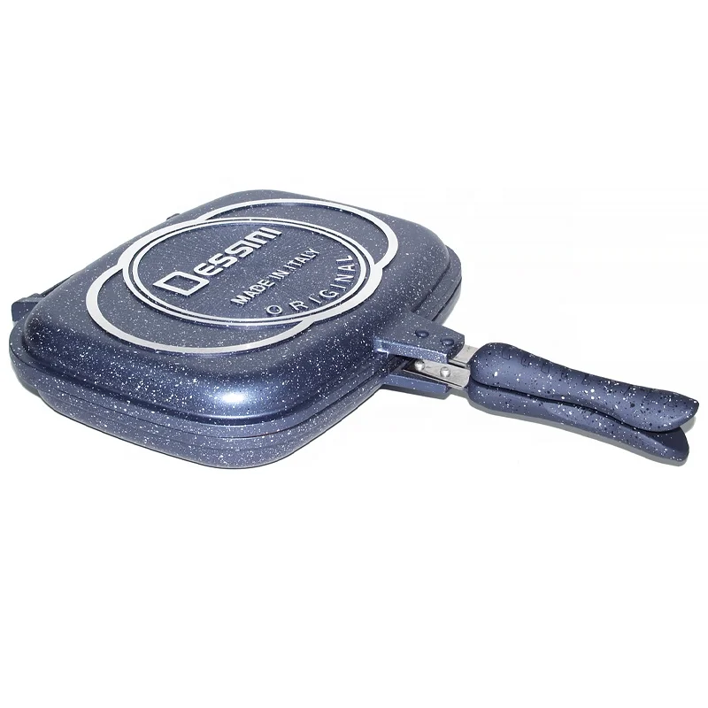 36cm Dessini Cast Aluminum Cooking Bakelite Handle Nonstick Double Fry Pan
