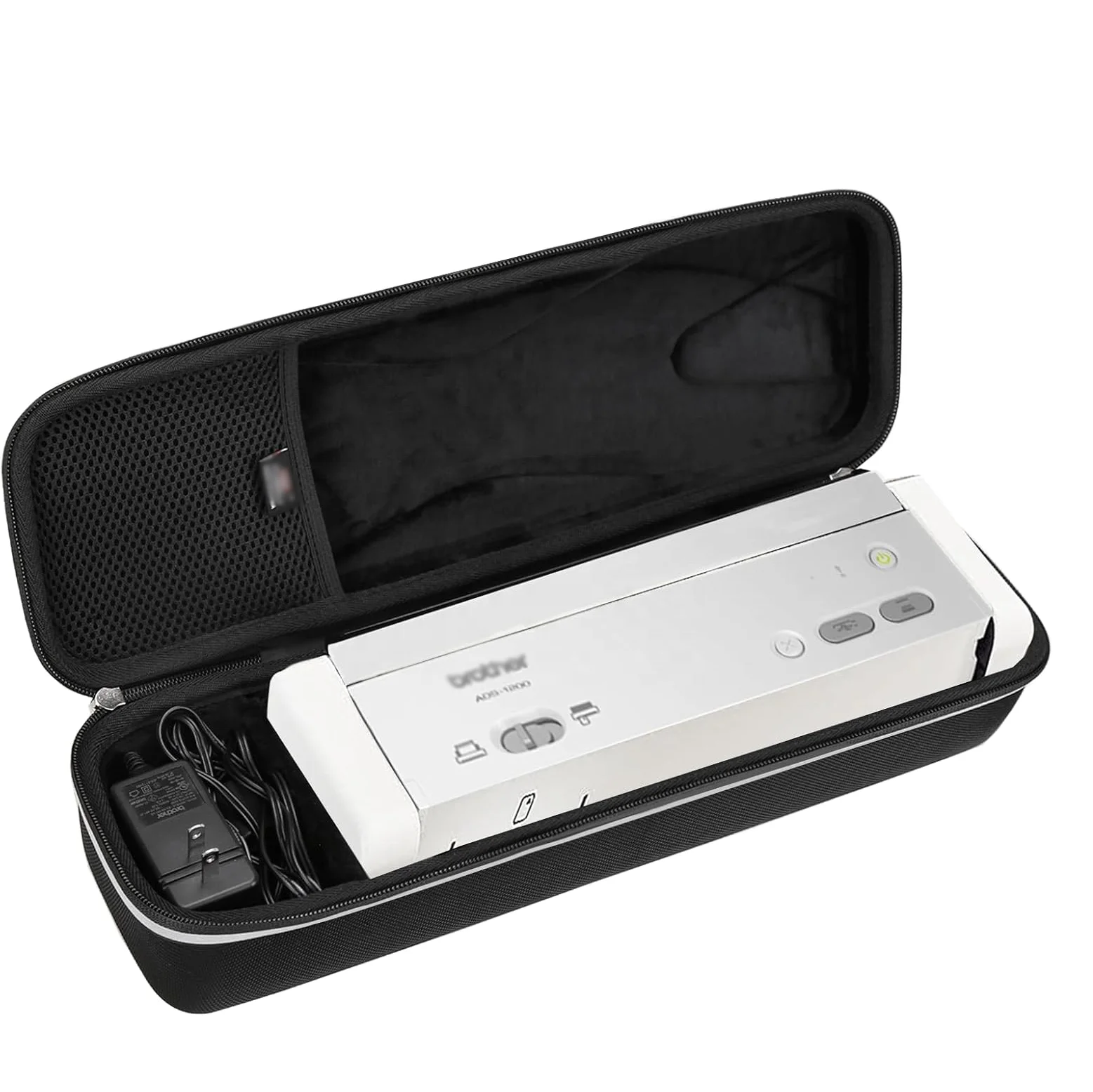 Custom Hard EVA Portable Travel Carrying Case for Brother ADS-1250W / ADS-1700W / ADS-1200 Compact Desktop Scanner Storage Bag