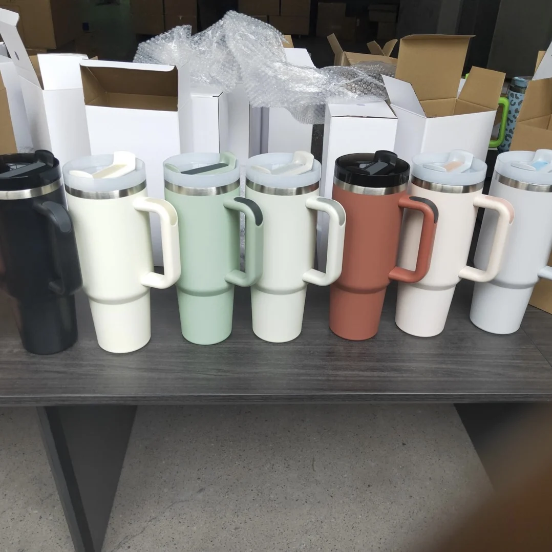 H2.0  soft matte  white lid travel cup 40oz flowstate tumbler sublimation adventure plus
