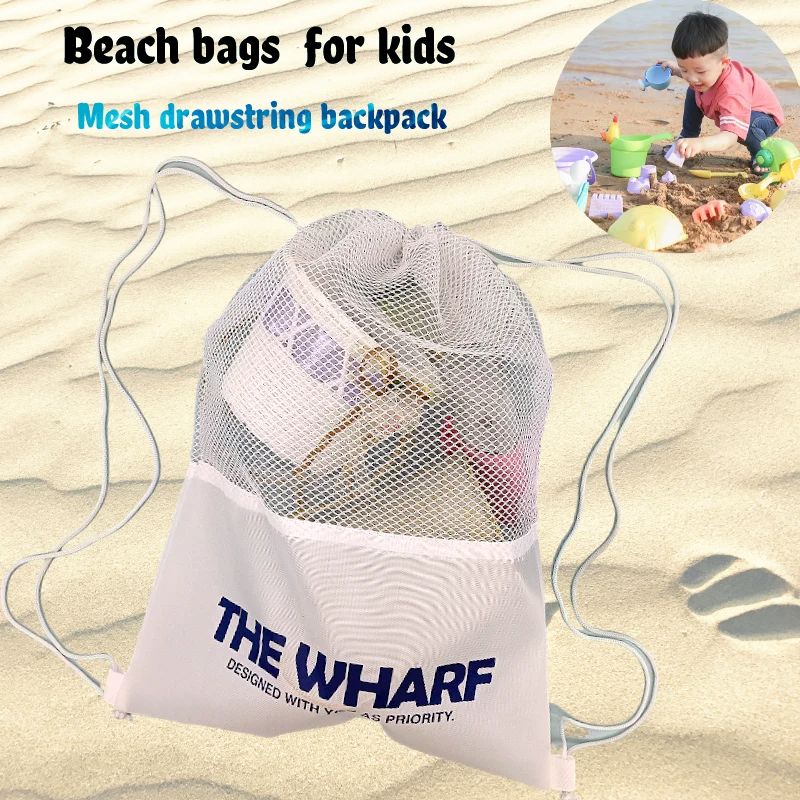 Newly factory Mesh bag Drawstring Backpack Sports Gym Bag for Women Men Children Large Size