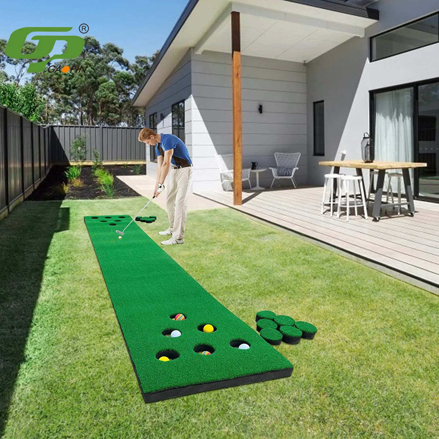 Custom Outdoor Large Putting Mat Golf Training Aids Mini Golf Artificial Grass Putting Green Mat