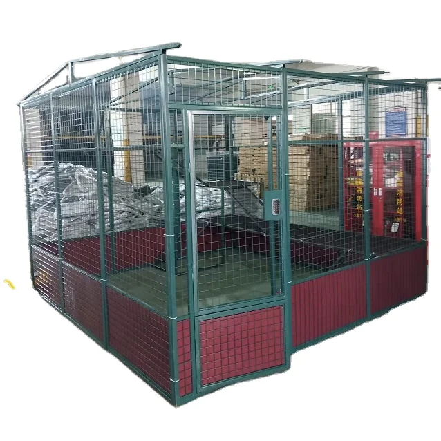 Outdoor heavy duty wire mesh large dog cage kennel with waterproof top and sunshade for farm Garden
