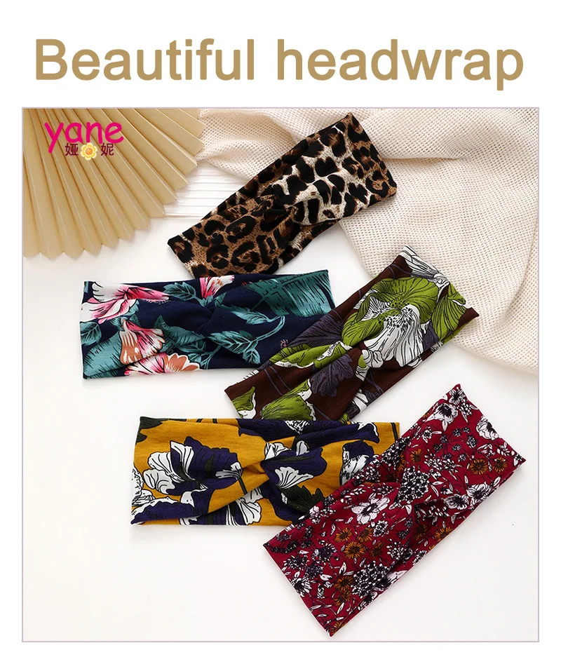 Soft Printed Hair Bands High Elasticity Sweatband Sports Hair Bands Yoga Bands Headwear Daily