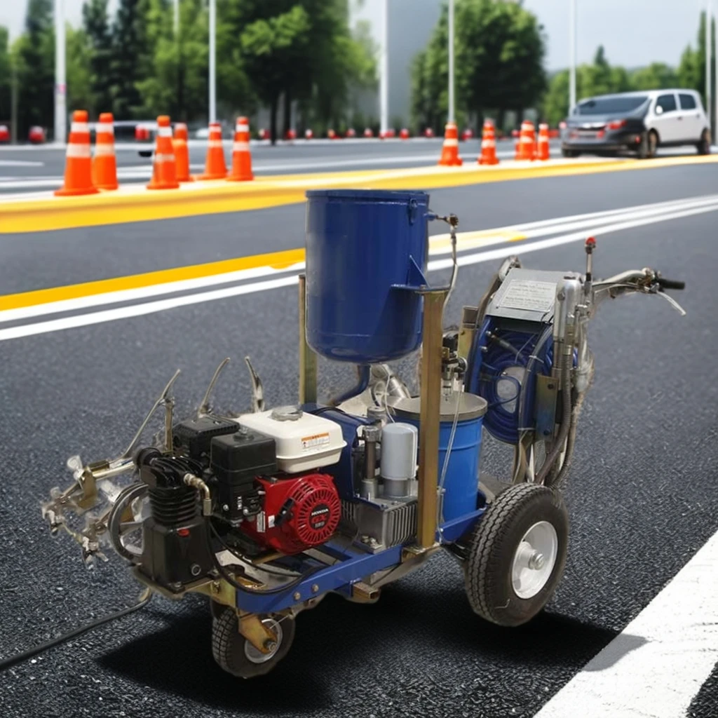 Hot Selling SW-5G Cold Paint Line Striping Machine with Airless Spray Guns for Road Marking Core Components Including Engine