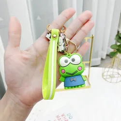 Cartoon Green Frog kuromi keyring cute backpack pendant Kawaii Penguin keyring custom wholesale