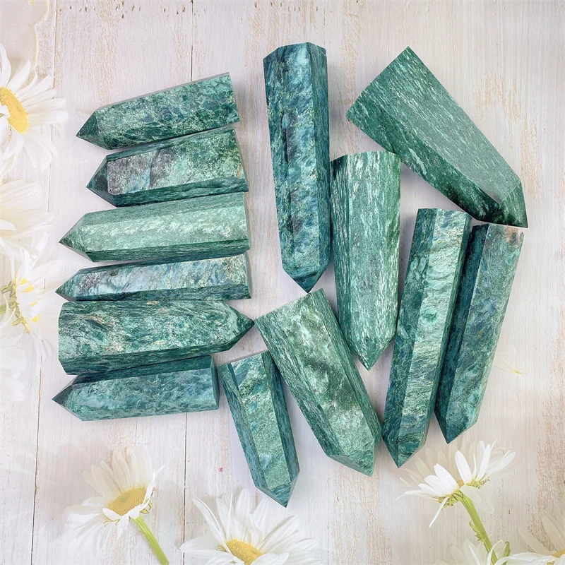 Высококачественный драгоценный камень, Зеленый Кристалл, зеленая слюдяная башня, кристальная башня, оптовая продажа