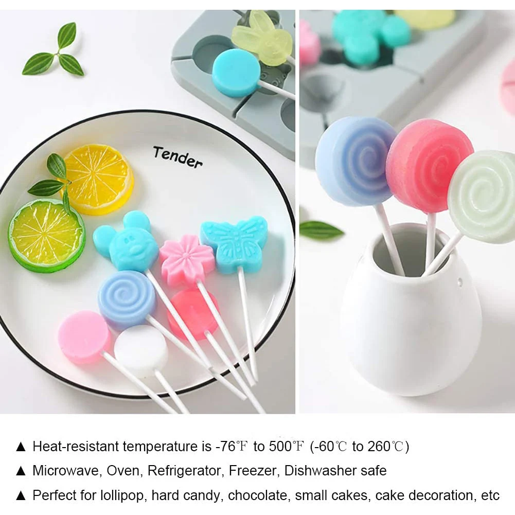 Silicone Round Lollipop Candy molds Chocolate Cake Decorating Pastry Mould Silicone Lollipops Mold
