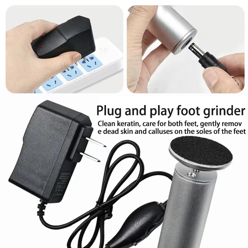 Professional Pedicure Set Gold Foot File Callus Remover 60 Replaceable Sandpaper Grinder File Sander Removal Callus Remover