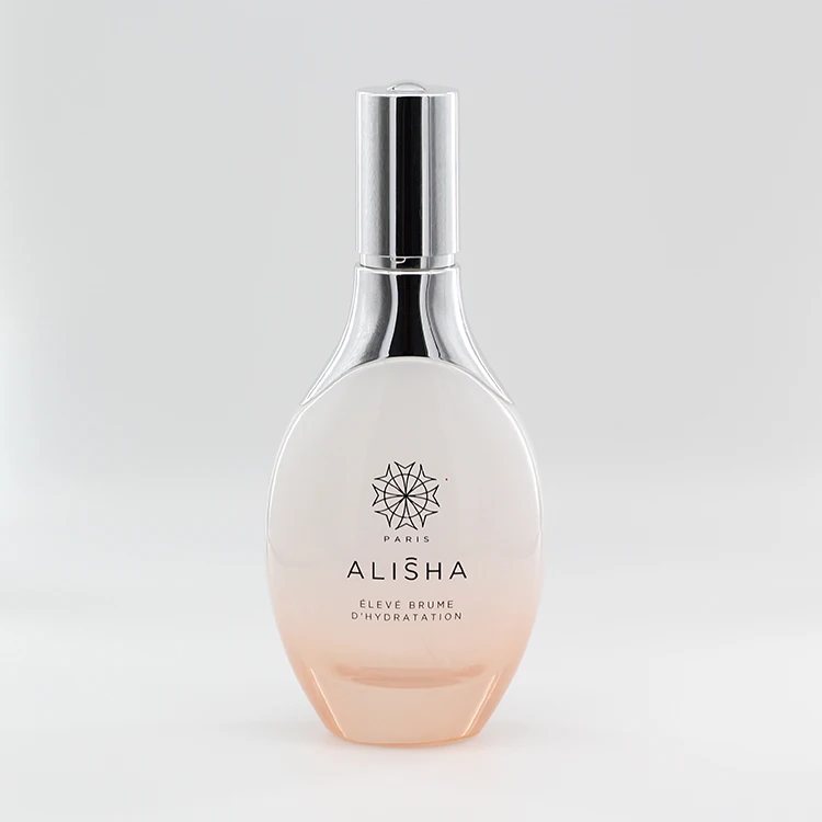 50ml 100ml 120ml Luxury Design Colourful Oval Glass Essential Oil Lotion Packaging Bottles