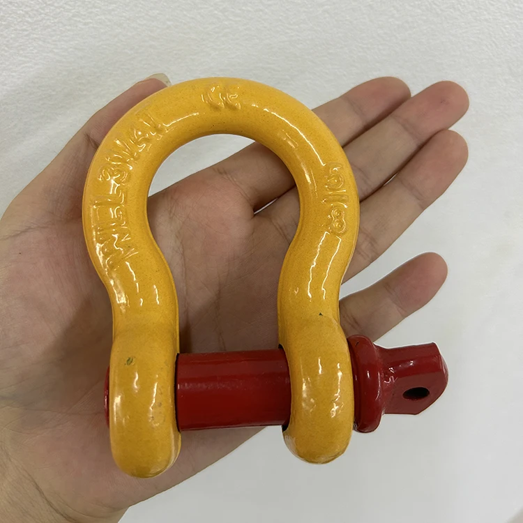 Manufacture custom us type screw pin anchor shackle Carbon Steel hook D-shaped American shackle