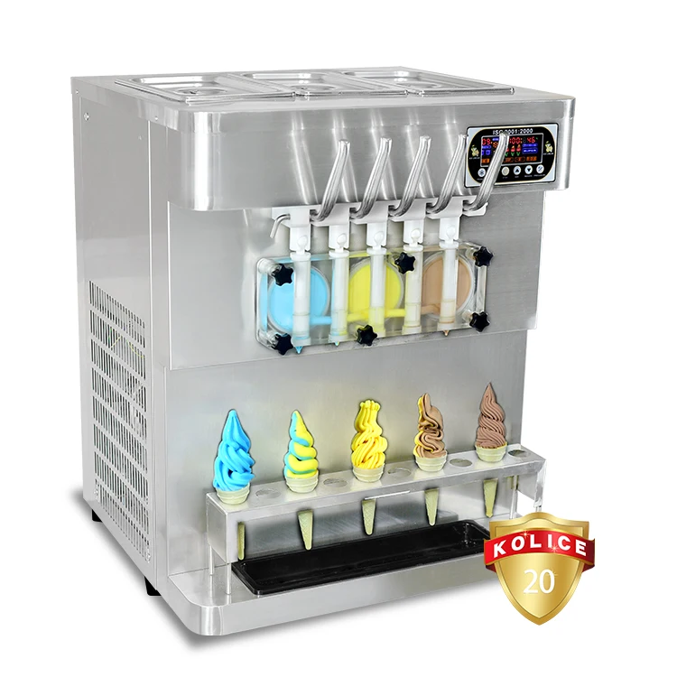 
CE ETL Rohs noodles falls gourd 5 flavor soft ice cream machine/ice cream machine/ice cream making machine 