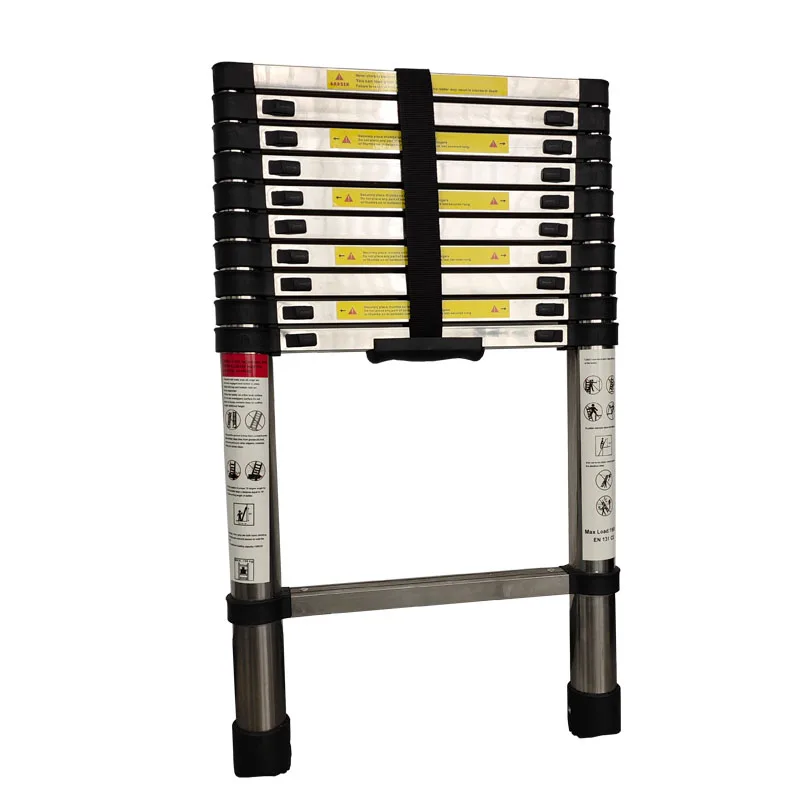 WEIKEN 13 Steps Orchard Ladder Stainless Steel Collapsible Ladder for Home Use Telescopic Ladder