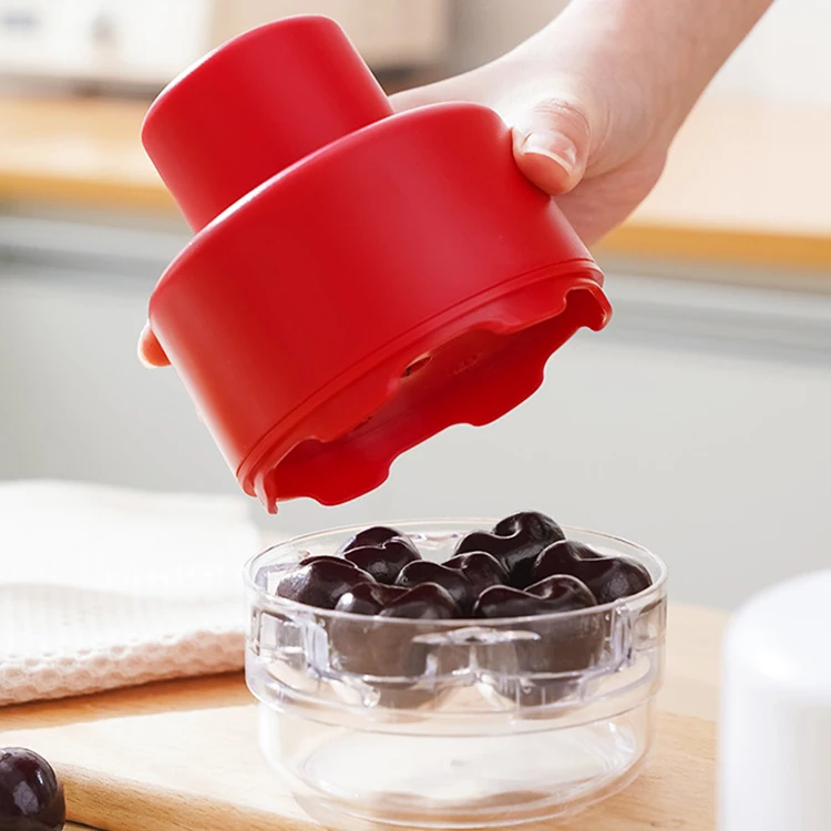 Factory wholesale Multiple Cherry Pitter Tool Portable Cherry Core Pit Remover 7 Holes Cherry Stoner For Kitchen