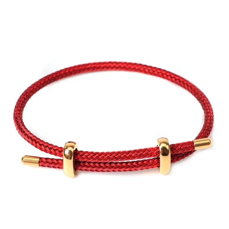 Handmade Men Women Rope Bracelet DIY Colorful String Braided Thread Rope Bangle Adjustable Clasp Lucky Red Rope Bracelet