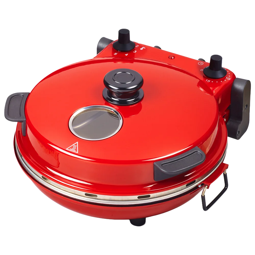 12 Inch Non-Stick Calzone Maker Pizza oven in Red Home Use Fast FunElectric Multi Pizza Maker