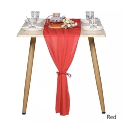 Лидер продаж, элегантная романтичная шифоновая скатерть для украшения свадебной вечеринки