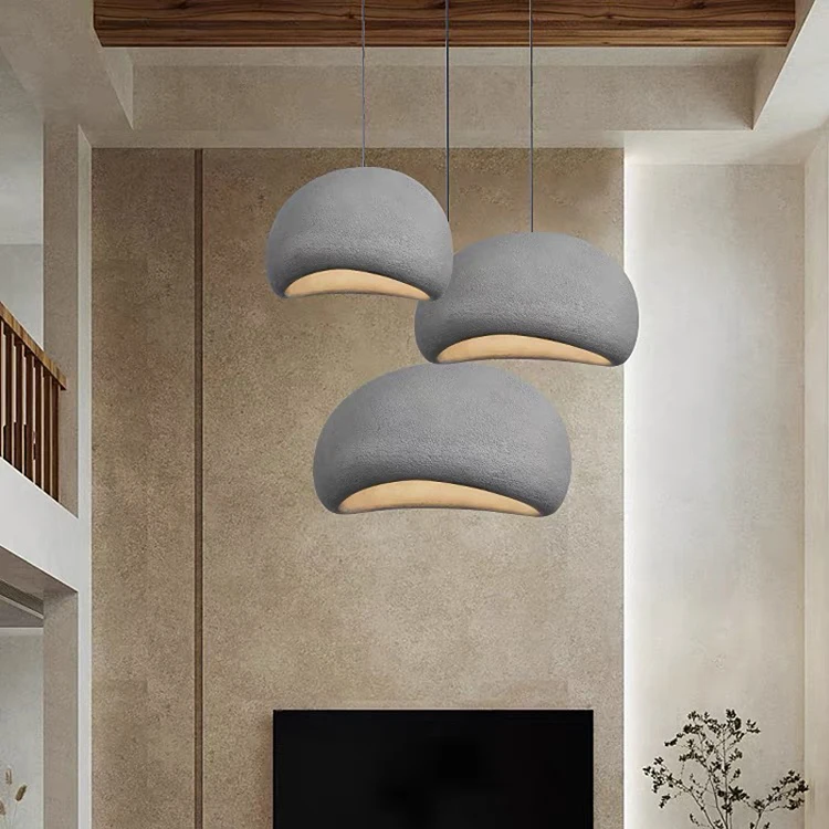 Home Decor Nordic Modern E27 Pendant Light Kitchen Restaurant Decorative White Hanging Lamp Designers Wabi Sabi Style Chandelier