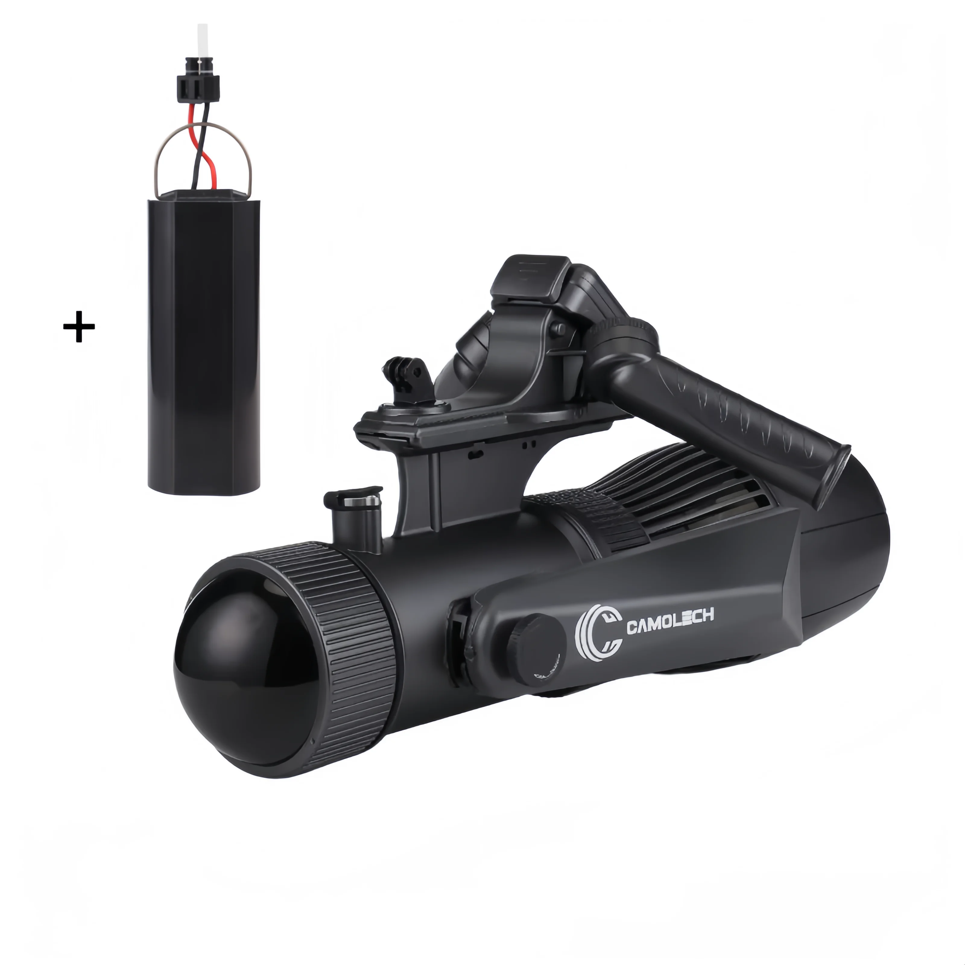 CAMORO 700W Underwater Electric Scooter with Floating Fins Detachable Dual Battery For Paddle Board 2H Running for Pool Diving