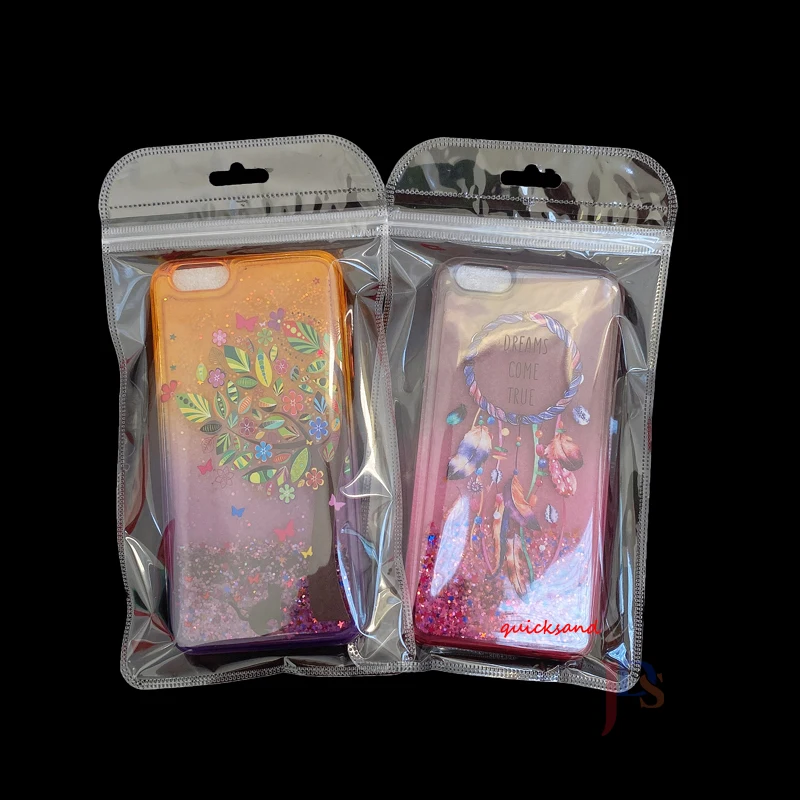 Transparent Ziplock bag for mobile phone case double side full clear plastic bags for cellphone case