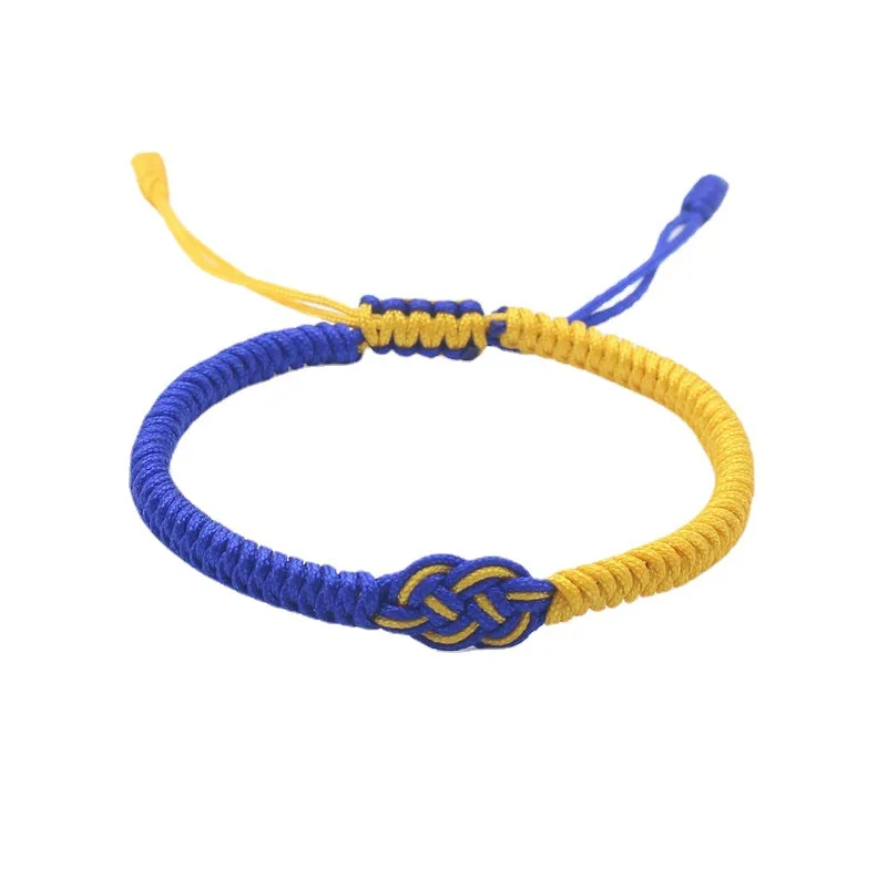 Colorblock Ukrainian Bracelet Hand Braided Bracelet Couple Concentric Knot Adjustable Bracelet