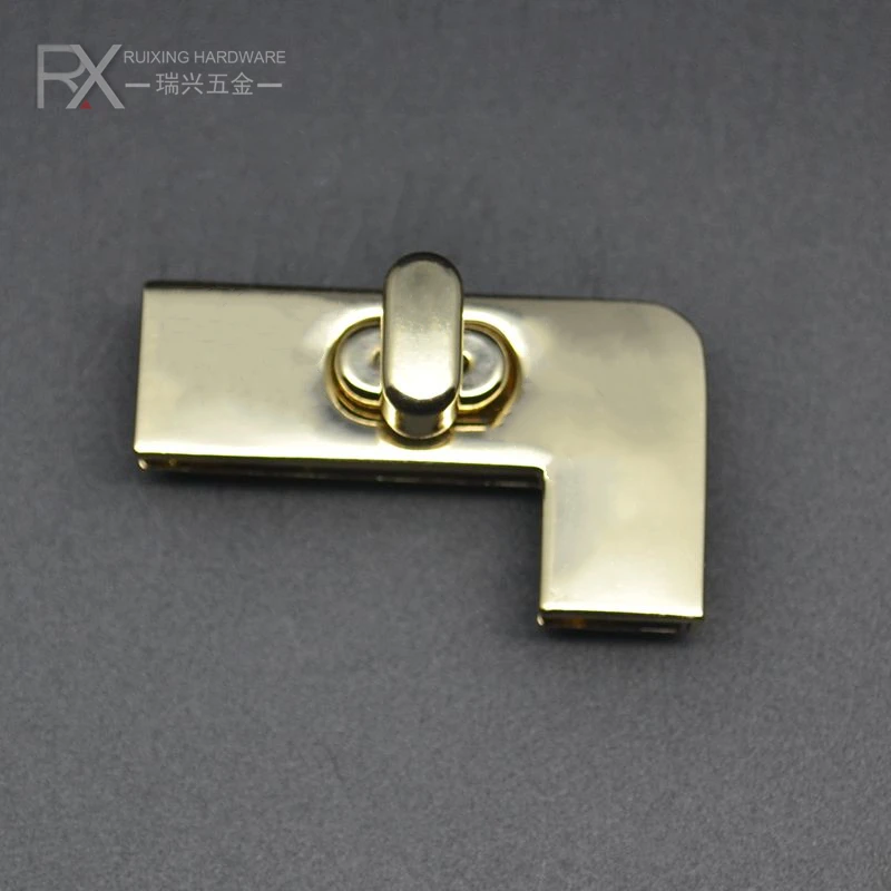 Metal Bag Turn Lock clasp custom zinc alloy decorative bag closure swivel lock handbag accessories seven shape bag lock