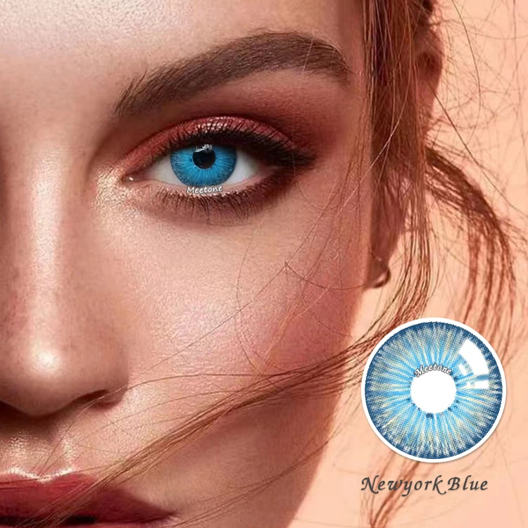 Meetone Newyork blue new arrival wholesale price luxury contact lens 1 year