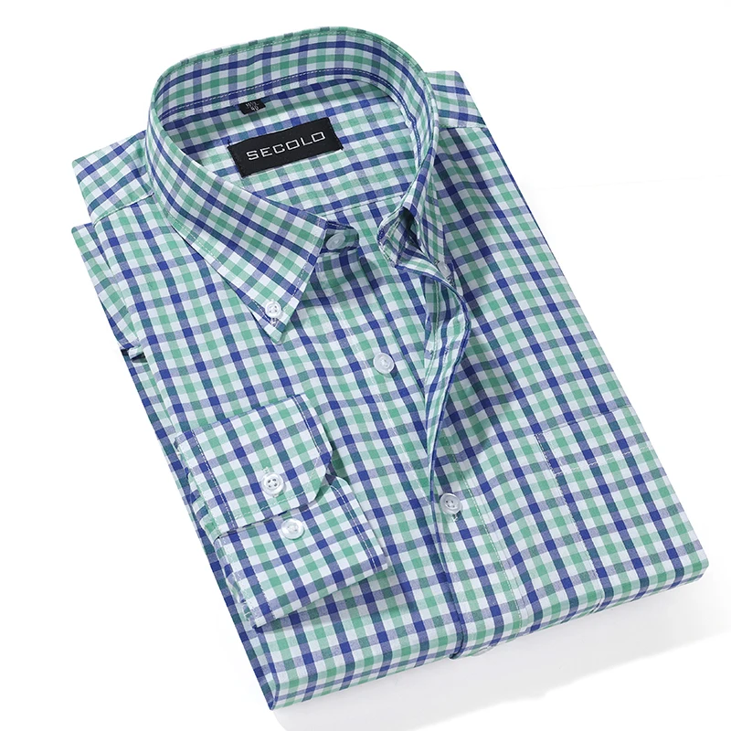 Мужская клетчатая рубашка с длинным рукавом, повседневная Весенняя Деловая одежда большого размера, молодежная Модная стильная рубашка с подгонкой