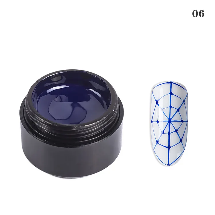 Hot selling 6 colors nail art paint DIY design wire liner drawing gel nail polish set kit colors uv gel gel nail polish