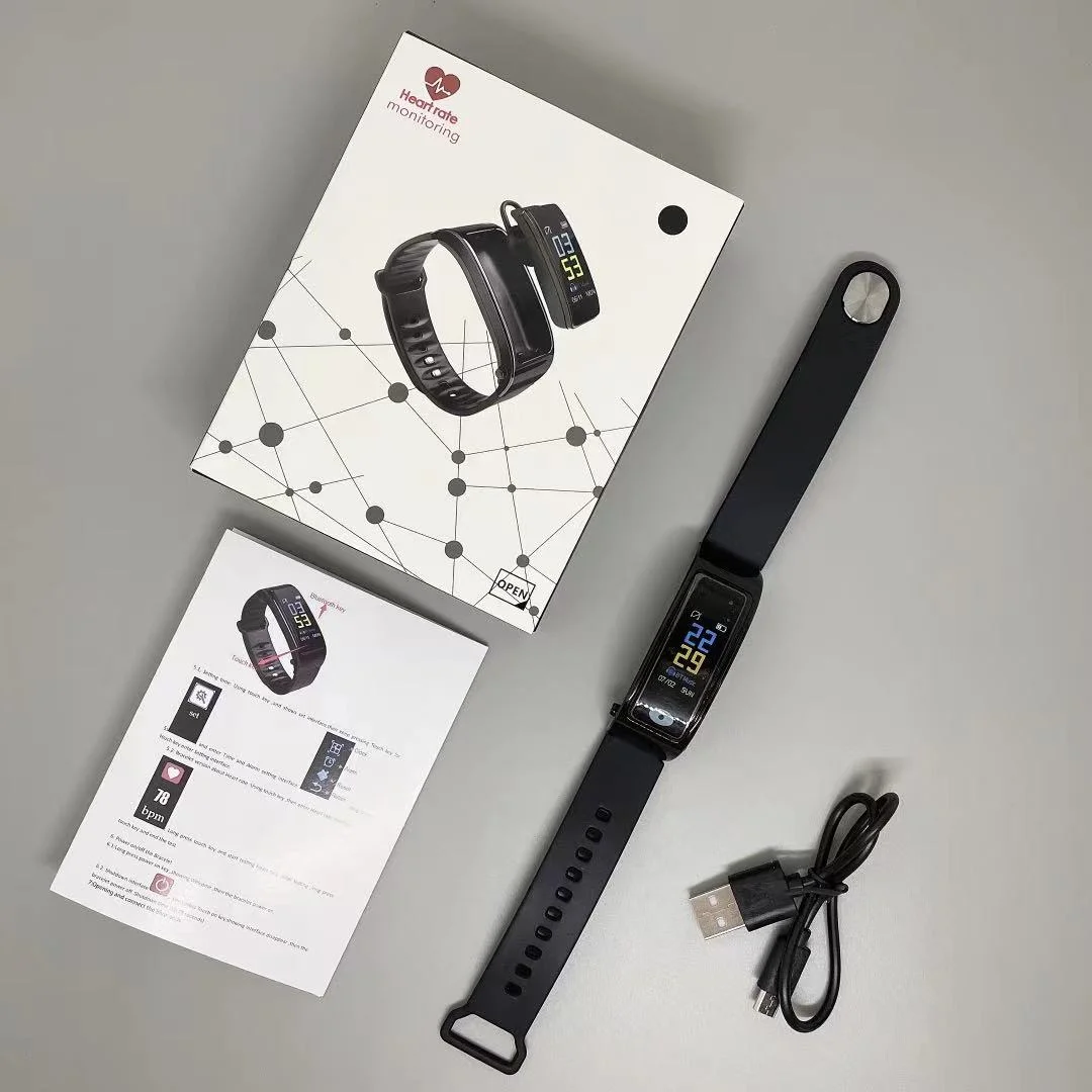 2022 New Trending 2 in 1 touch screen heart rate fitness Tracker band  Y3 PLUS smart bracelet talk band earphone
