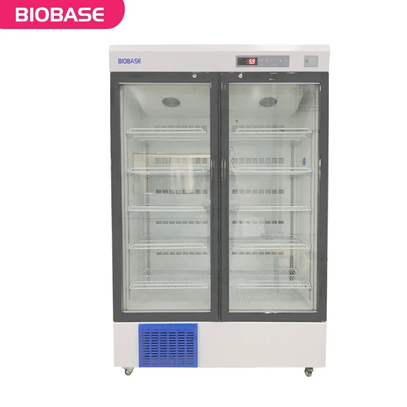 BIOBASE China 2~8 c Low Temperature Upright Storage Fridge Freezer Double door Lab storage sample medical refrigerator