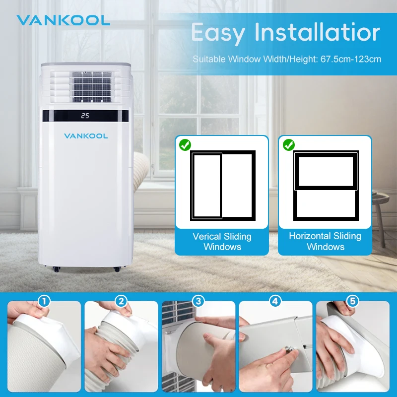 18000-24000btu smart  air conditioner electric dual hose portable ac cooling and heating air conditioner indoor