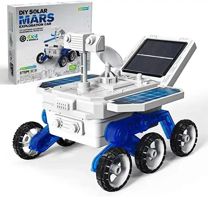 Diy 4Wd Solar Concept Car Solar Mars Exploration Cars Toys Battery Diy016