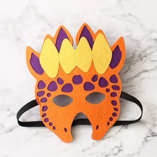 Dinosaur Felt Masks for Kids Party Masks Birthday Masquerade Supplies Decorations Halloween Masks