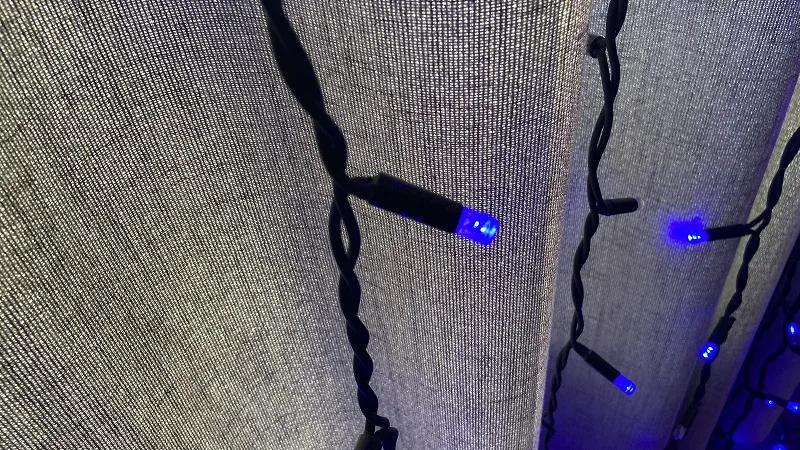 2X3M 600 LED Window Curtain String Light for Wedding Party Home Garden Bedroom Outdoor Indoor Decorations (Warm White)