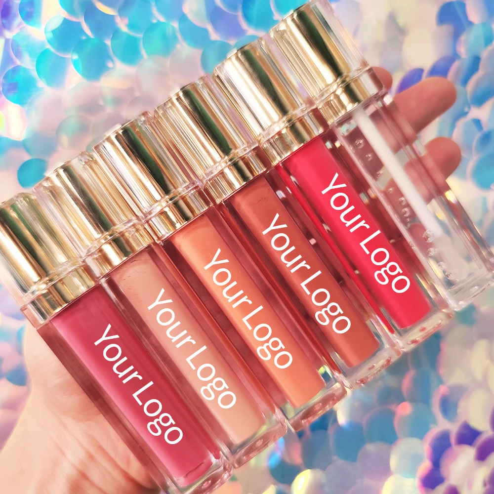 Make Your Own Diamond Lip Gloss Vendor No Logo  Private Label Luxury Shimmer Long Lasting Waterproof Custom Matte Lipgloss Lip