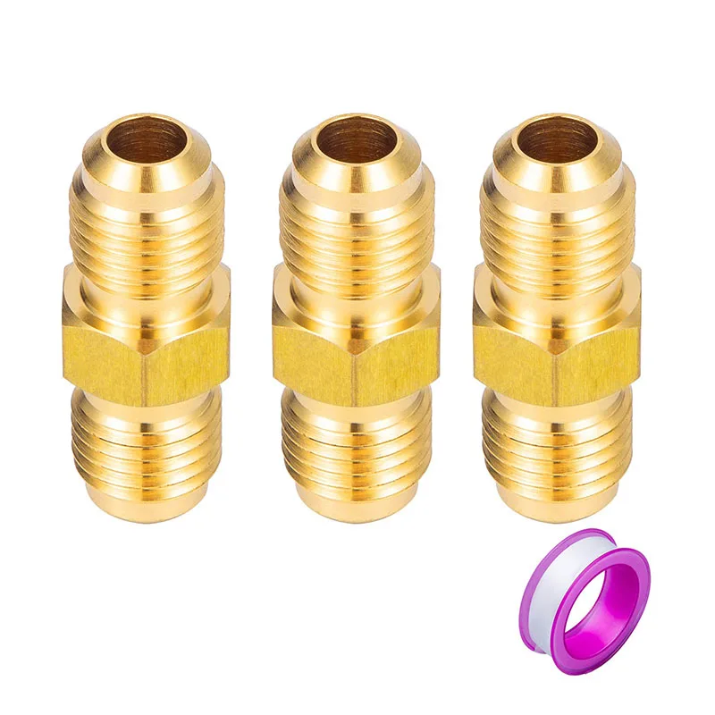 Factory Wholesale 3/8 Inch Male Flare Connector Gas Adapter Quick Connect Brass Flare Fitting Garden Hose Connector