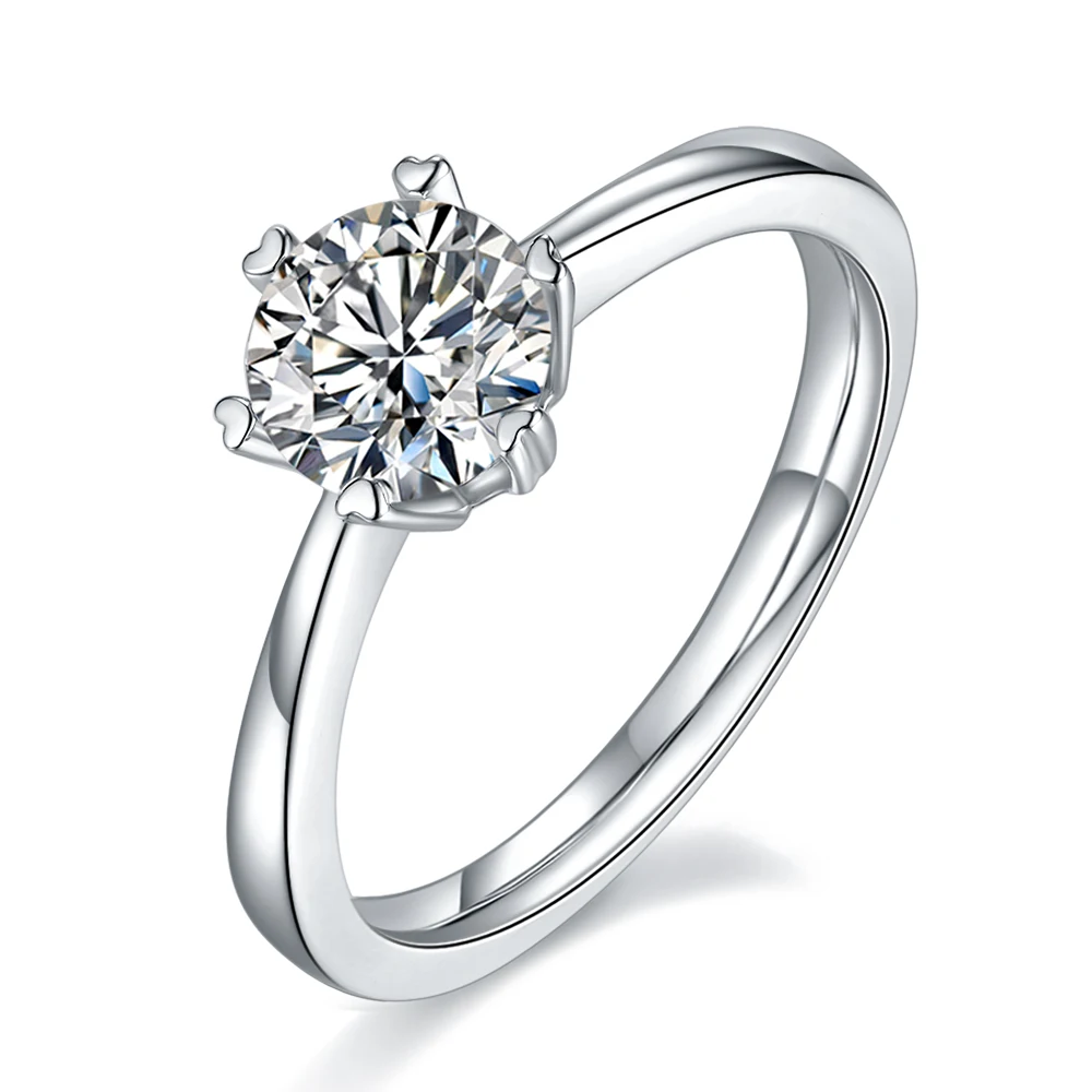 Hailer moissanite women rings sterling silver gra certified moissanite rings