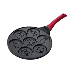 7 Animal Shapes Molds Griddle Pancake Cookware Non Stick Frying Pan for Kids