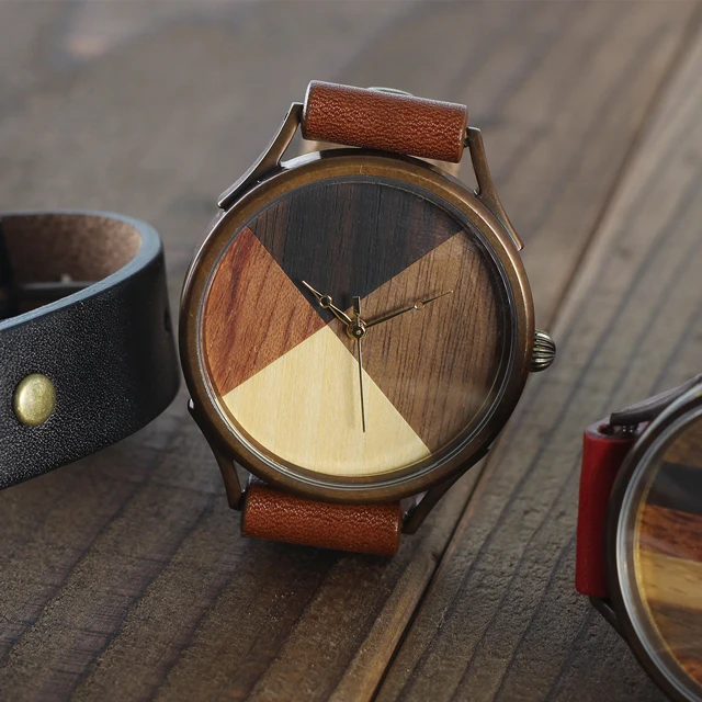 
Natural wood no waterproof women Japan custom dial hand watch for girl 