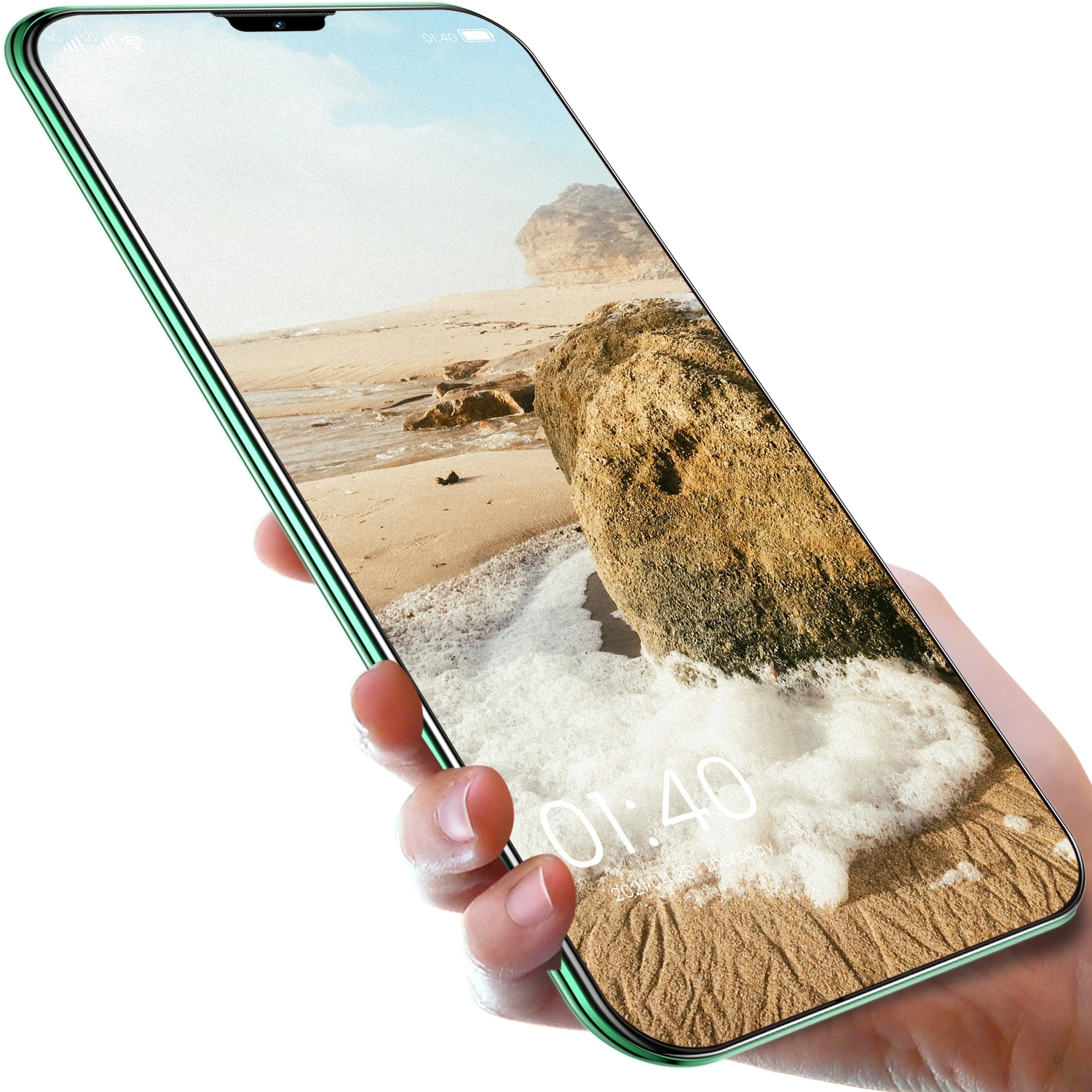 Мобильные телефоны S22 U1tra 16 ГБ + 512 Гб 3D левый вертикальный узор Глянцевая задняя крышка смартфоны на ощупь хороший и высококачественный телефон