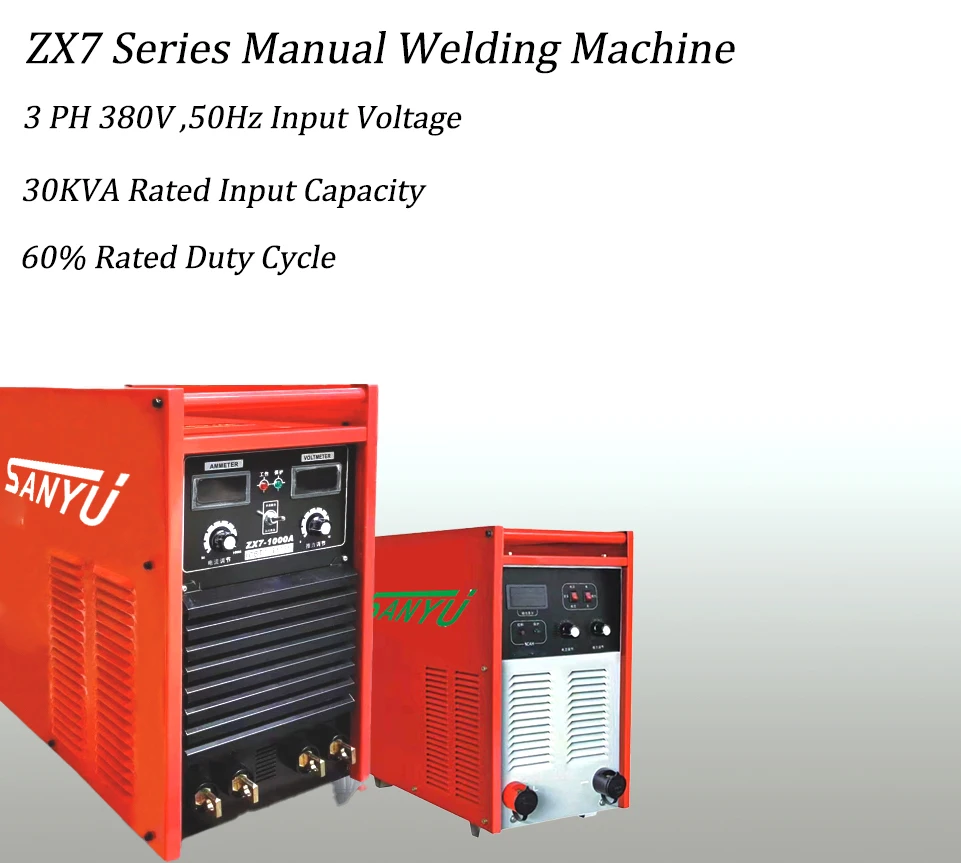 SANYU dual module Igbt Dc Arc Welder Equipment Portable Inverter Mma ZX7- 400 500 630 1000 A Welding machine