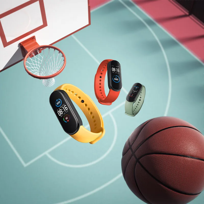 Silicone Wristband  TPU Strap Replace Xiaomi 5 smart watch strap Silicone strap For Xiaomi Mi Band 5