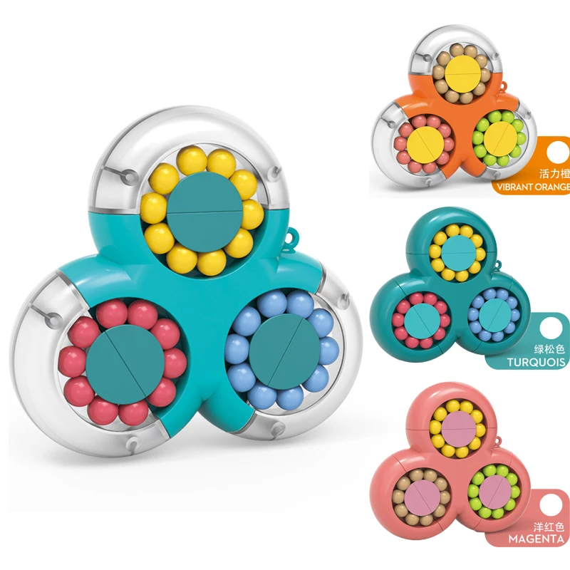 IPOP Hot stress release rotating magic bean, hand-eye Coordination finger fidget puzzle bean, rotation beaded toys