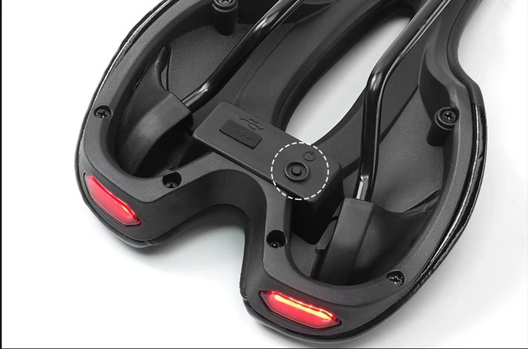 MTB Bicycle Saddle  Seat Rear Warning Light Design Anti-Slip Road Bike Saddle Seats For Men  Bike Parts